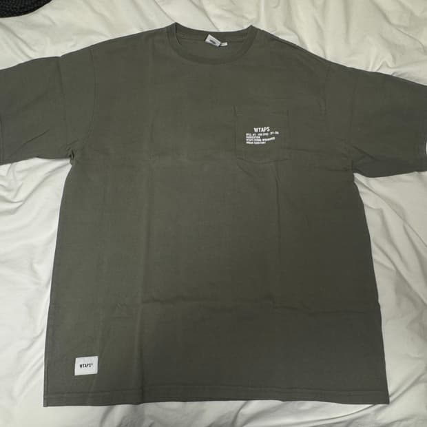 VANS x WTAPS 카키 티셔츠