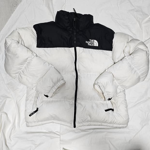 노스페이스 구스다운 눕시 패딩 화이트 XL