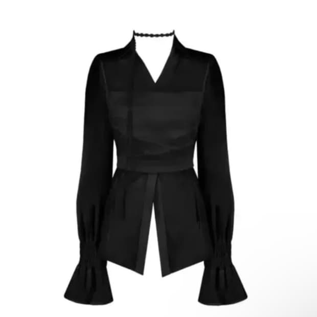 클리시어(코프) soap blouse set [black]