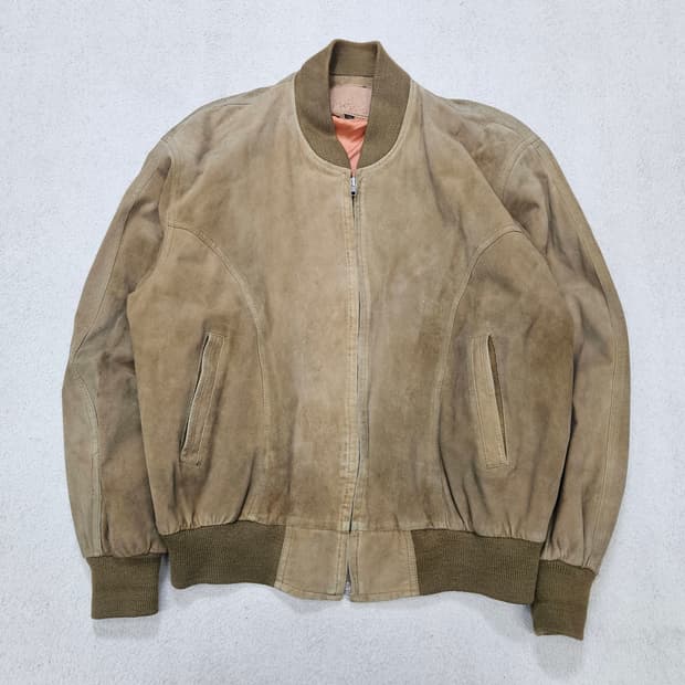 빈티지 스웨이드 봄버 자켓