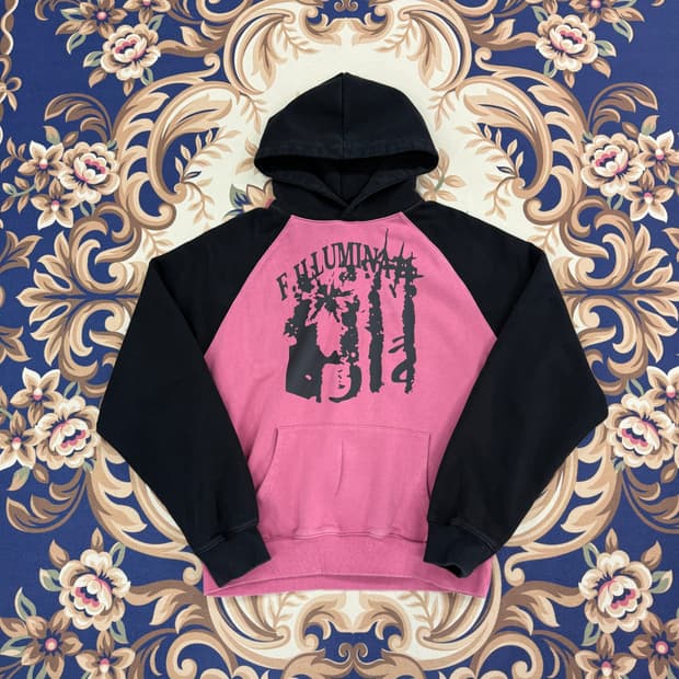 (S)필루미네이트 투톤 후드티셔츠(블랙,핑크)