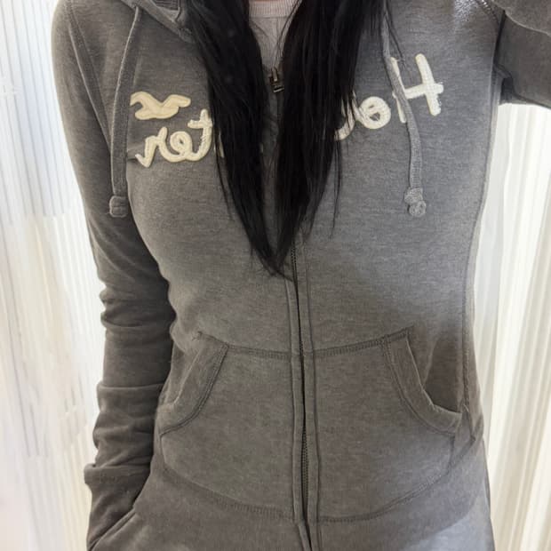 대장템 딱붙핏 홀리스터 그레이 후드집업 s