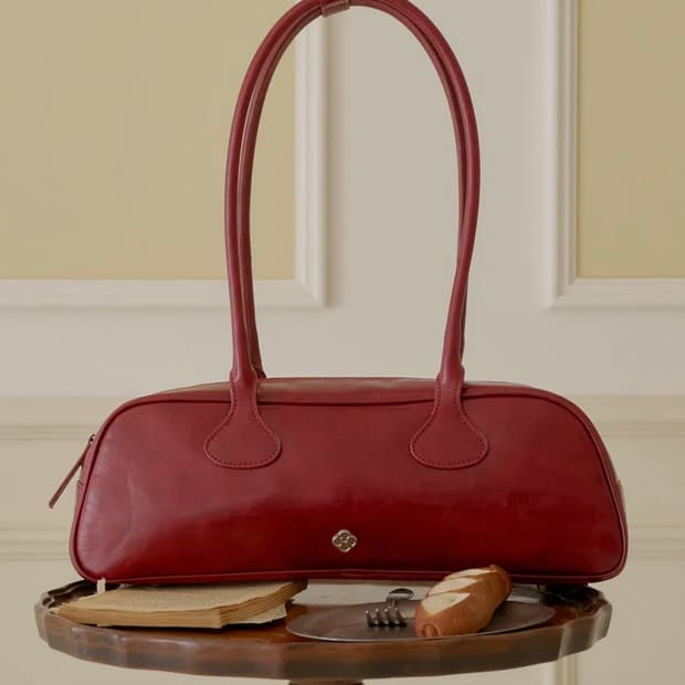 히어리 아람 바게트백_버건디