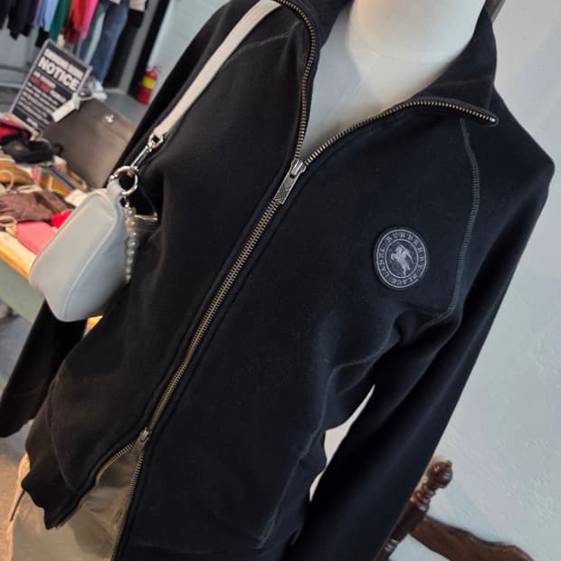 BURBERRY 버버리 블랙라벨 2-way 블랙집업