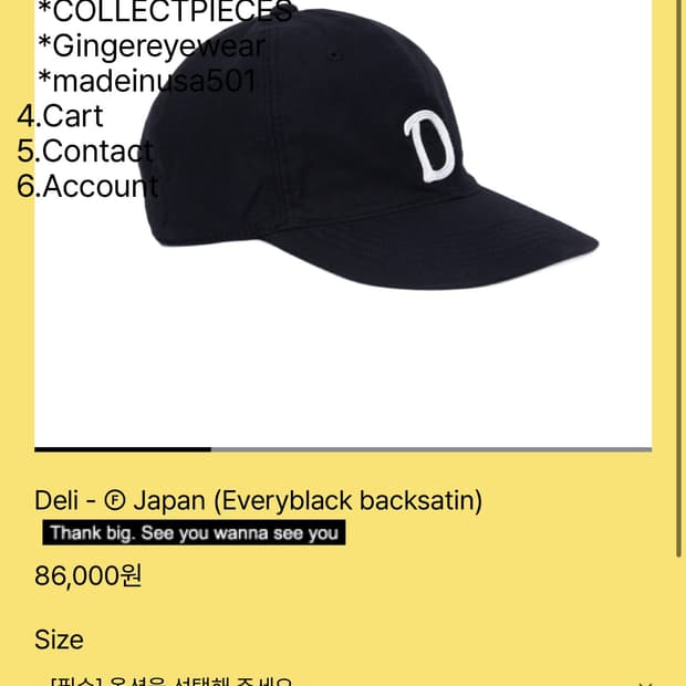 Tefstores 볼캡 블랙 라지