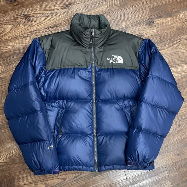 노스페이스 700 눕시 구스다운 푸퍼 패딩 네이비