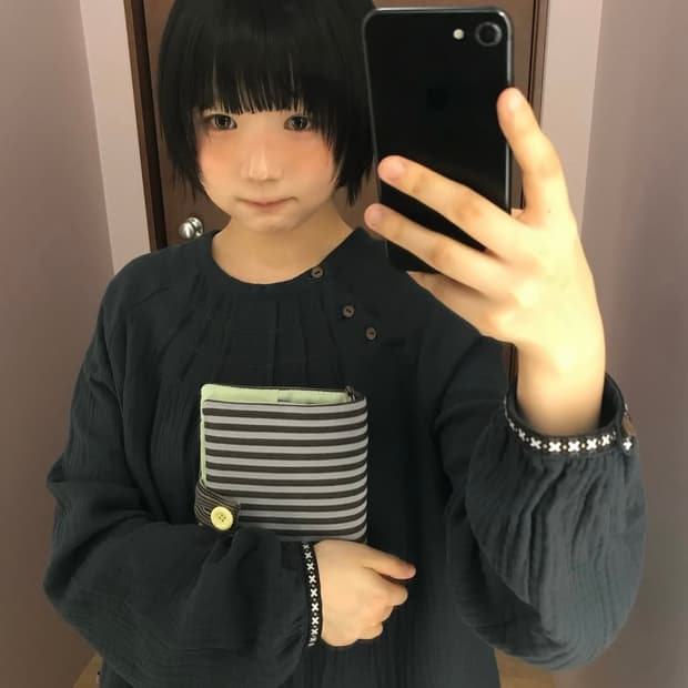 코이세이오 브라이스 블라우스 블루차콜