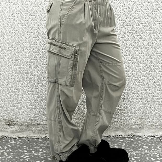디스이즈네버댓 빈티지 스트릿 펑크 밴딩 조거 카고팬츠 S C10882