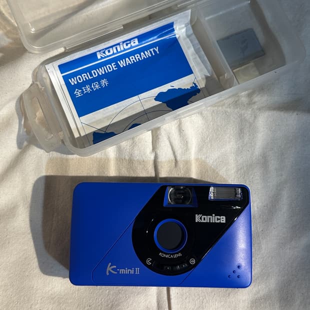 코니카 K-mini II 필름카메라 (파랑)