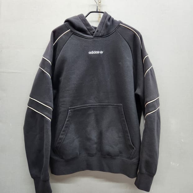 아디다스 파이핑 배색 후드티 M(L~XL)