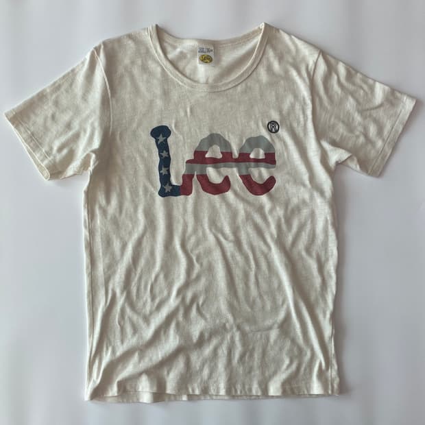 Lee(리) 아메리칸 플래그 빅 로고 슬럽 티셔츠