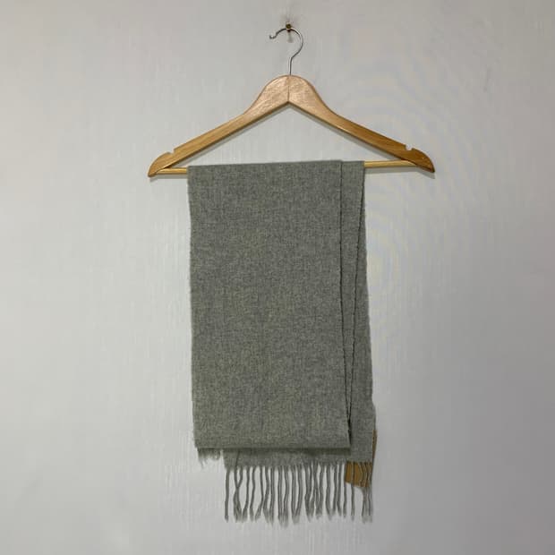 유니클로 빈티지 캐시미어 100 그레이 태슬 머플러 목도리 남녀공용