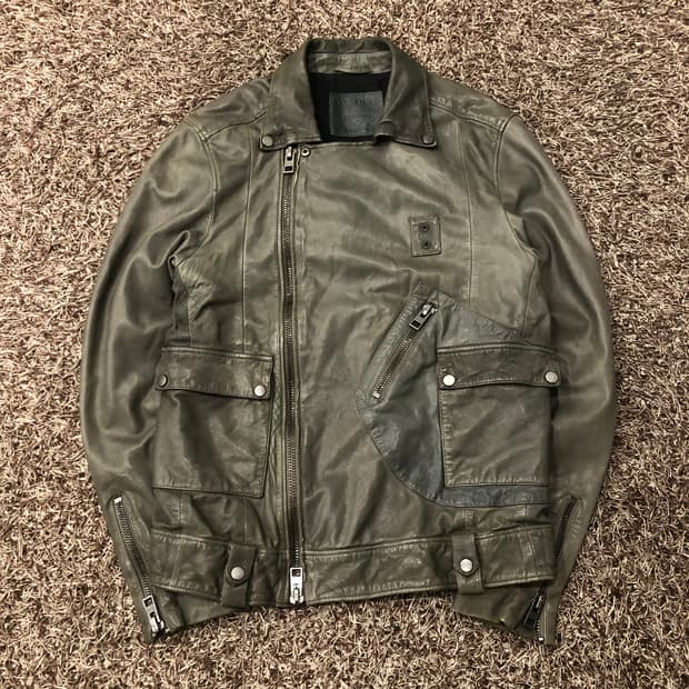 올세인츠 양가죽 라이더 레더 가죽 바이커 자켓