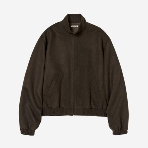 Auralee Baby Camel Flannel Zip Blouson