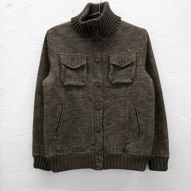 ikka 버튼 울 자켓