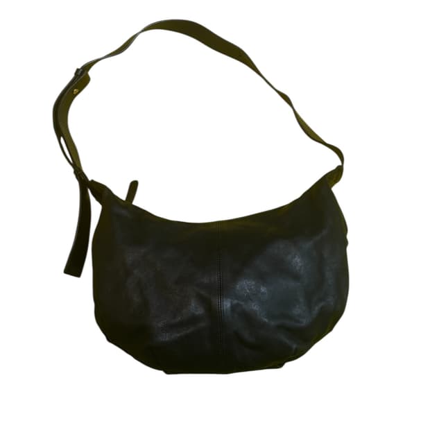 bucks & leather 미니멀 레더 반달 호보백 