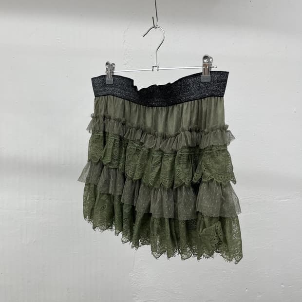 [30~33] LIZ LIS DOLL 카키 캉캉 스커트