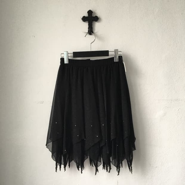 Cubic point unbalanced fairy mood skirt