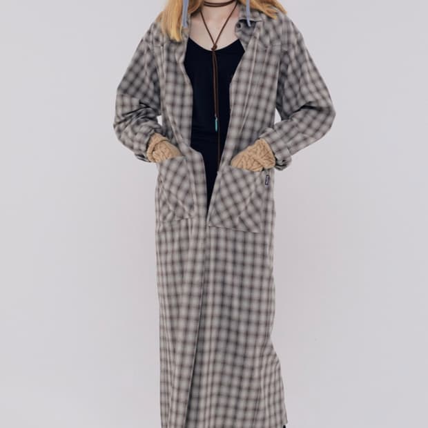 😍무배)👗새상품)스컬프터 체크원피스