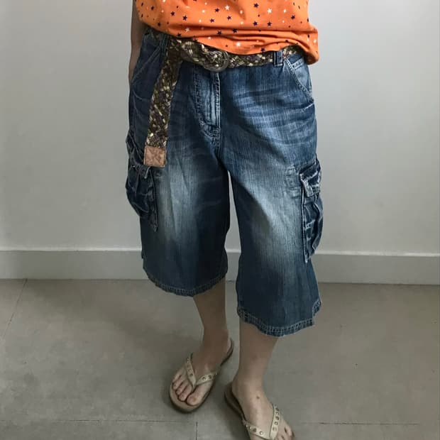 빈티지 카고 버뮤다 팬츠