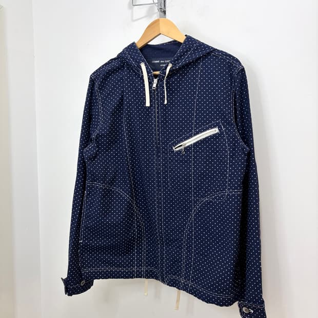 comme des garcons homme 꼼데가르송 도트 땡땡이 후드 