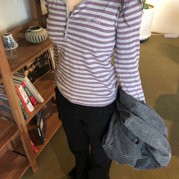 애즈온 ELLEN STRIPE TEE 