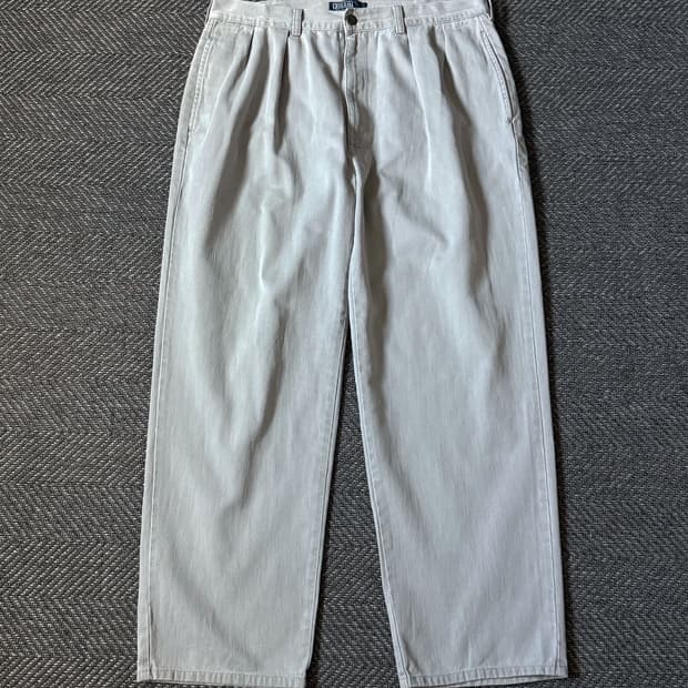 (34) 90s 폴로 랄프로렌 앤드류 더블 플리츠 치노 팬츠