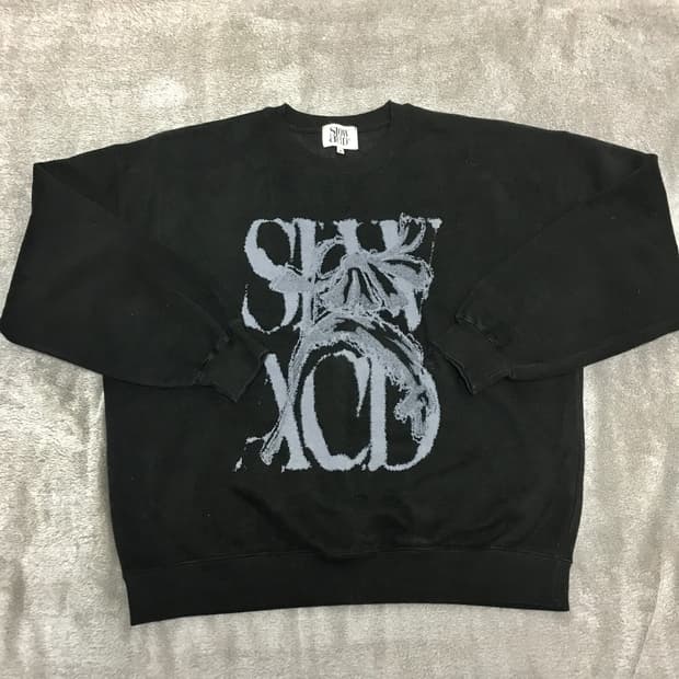 슬로우 애시드 오버핏 맨투맨 M 블랙