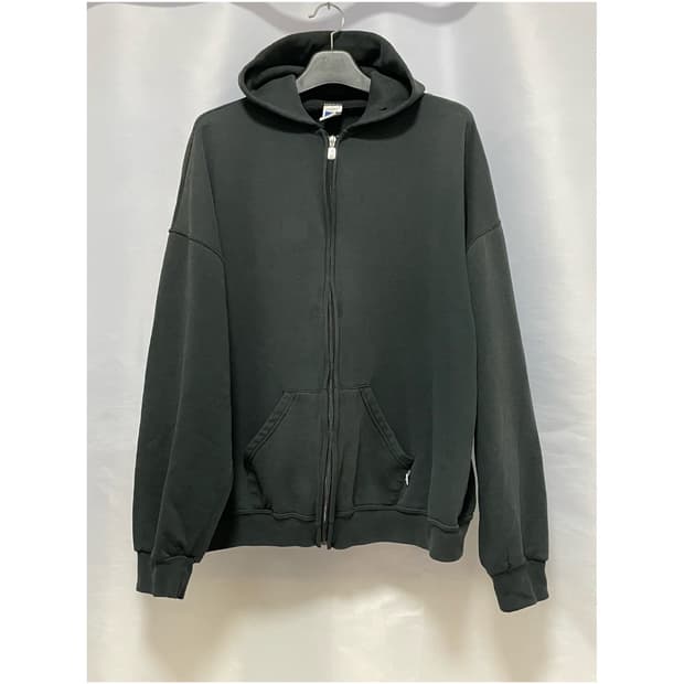 (XXL) 90s 러셀 애슬래틱 50/50 후드 집업 블랙