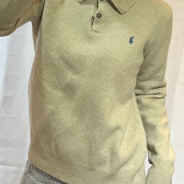 폴로랄프로렌 블루 포니 여성용 램스울 카라 니트