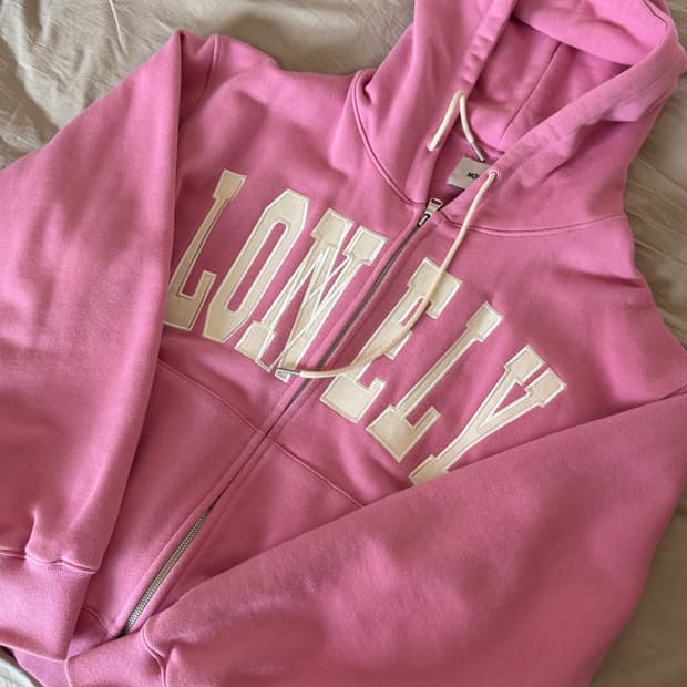 노앙 LONELY/LOVELY 후드집업 리조트 핑크