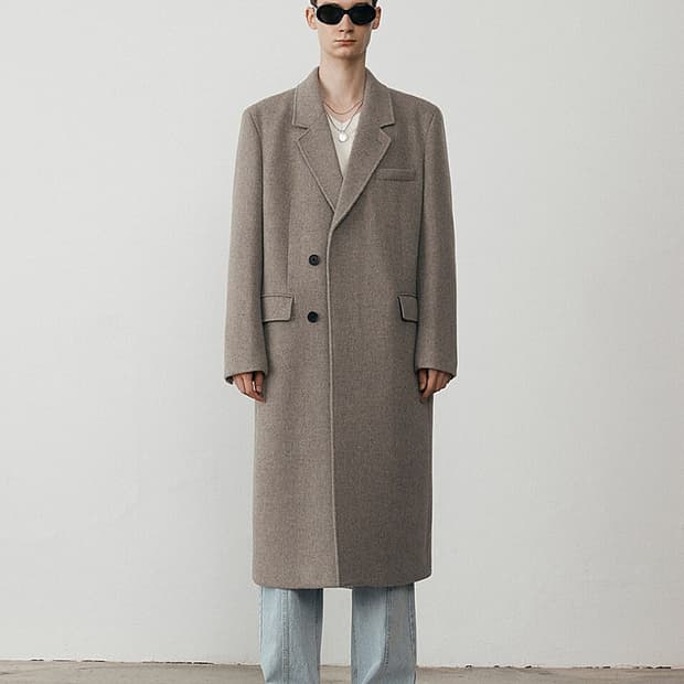 던스트 유니섹스 울 코트 그레이  S