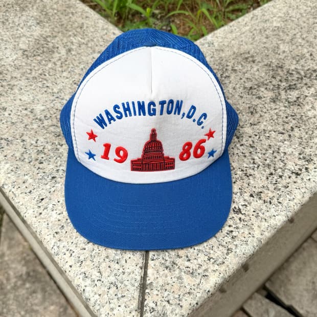 80s Vtg 빈티지 WASHIGTON D.C. 매쉬 트러커 캡