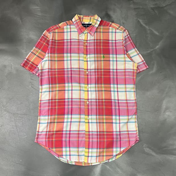  폴로랄프로렌 체크 하프 셔츠 y16215