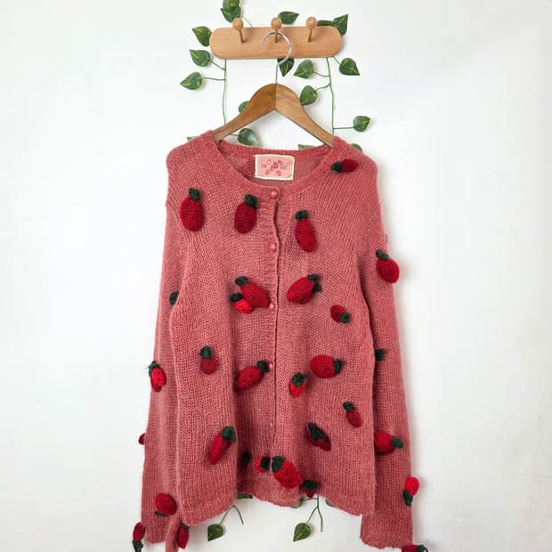 PINK HOUSE 딸기 가득 가디건