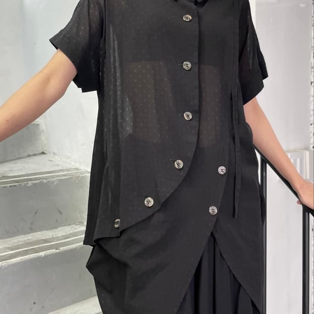 Eiko Kondo Asymmetrical Button shirts