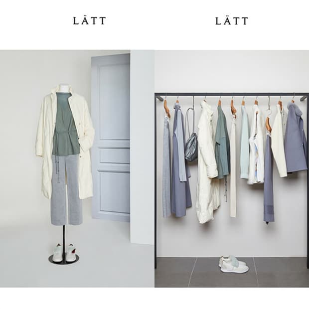 한섬 LATT 래트 투톤 텍스쳐블록 마크라메스트링 스웨터 타임 마인 랑방