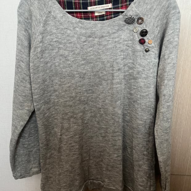 모리걸 빈티지 니트 모리룩 하구미 단추 니트