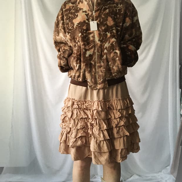 Pattern fleece zip up