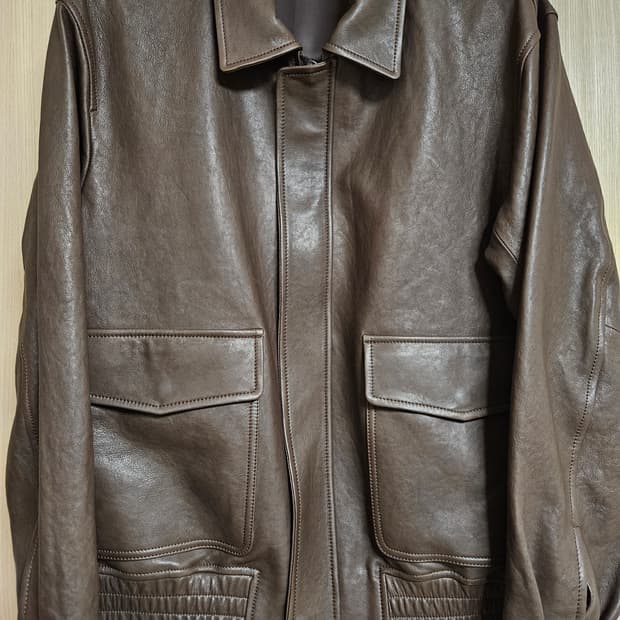 스테디에브리웨어 a2 레더 자켓 다크브라운 3사이즈