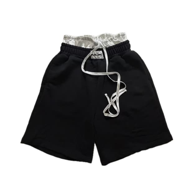 MLK logo satin pants black