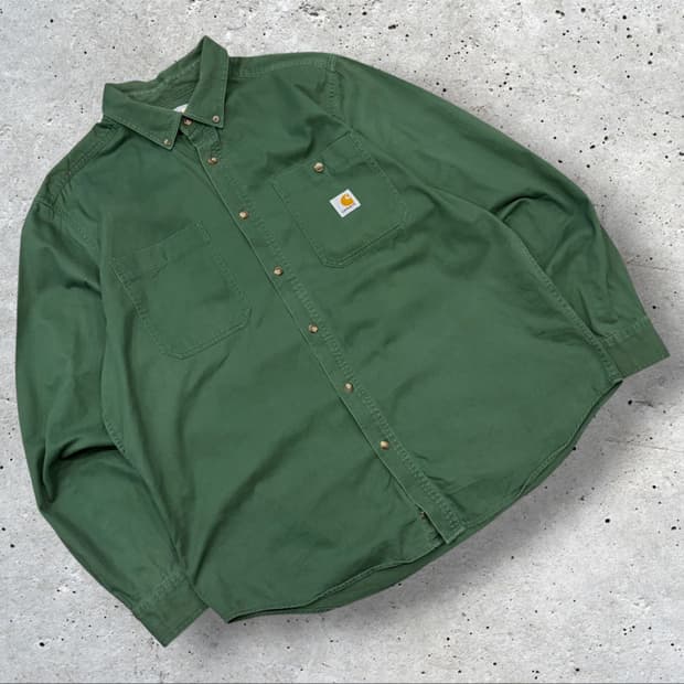 [L] 칼하트 포켓 셔츠 그린 긴팔 남방 D827