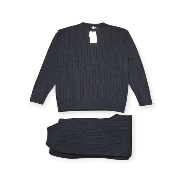 F)니트 트레이닝 세트 케이블 니트 상하의 세트 편한 코디