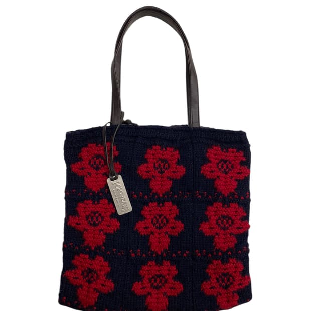 폴로 플라워 니트백