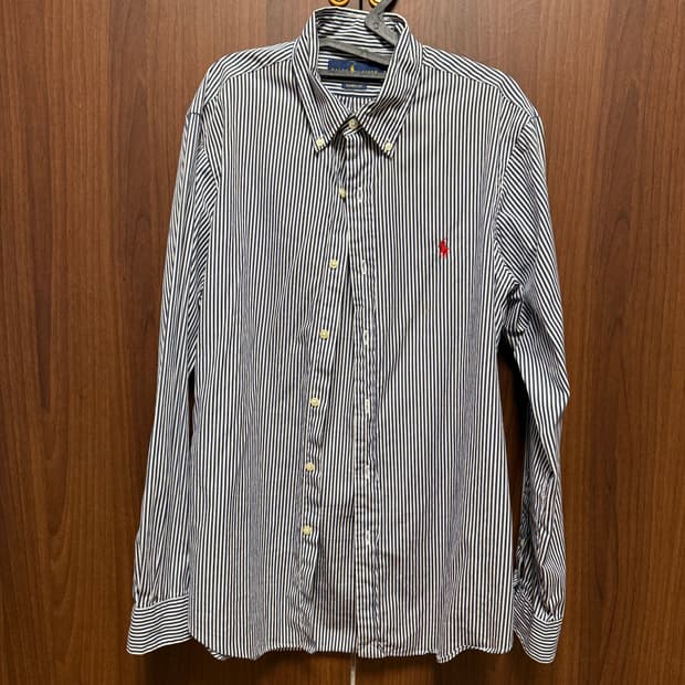 폴로 클래식 핏 스트라이프 셔츠