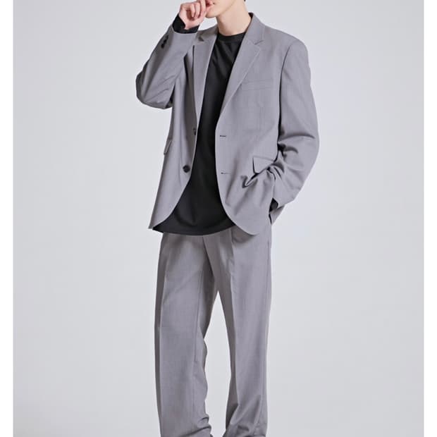 [105] 짱구대디 x 스파오 데일리 에센셜 셋업 그레이