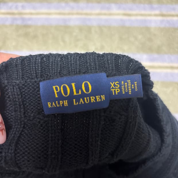 폴로 여성니트 블랙 xs