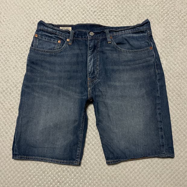 리바이스 505 레귤러 핏 프리미엄 빅E 데님 쇼츠 청반바지