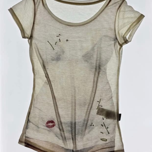 스컬프터 Wet Sheer Tee White