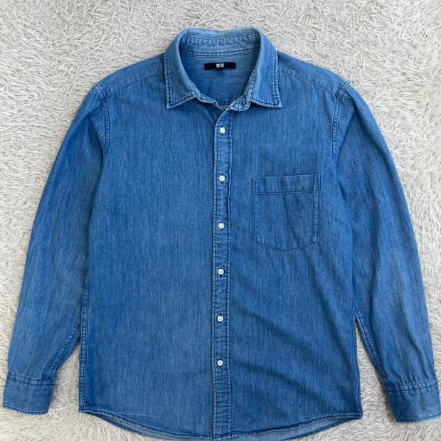 유니클로 데님 셔츠/#3285